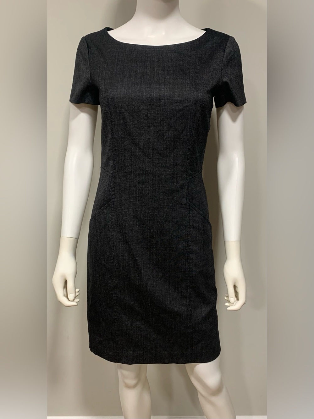 Theory Sheath Suit Dress Tailored Office Womens 4 Lined Old Money Cap Sleeve